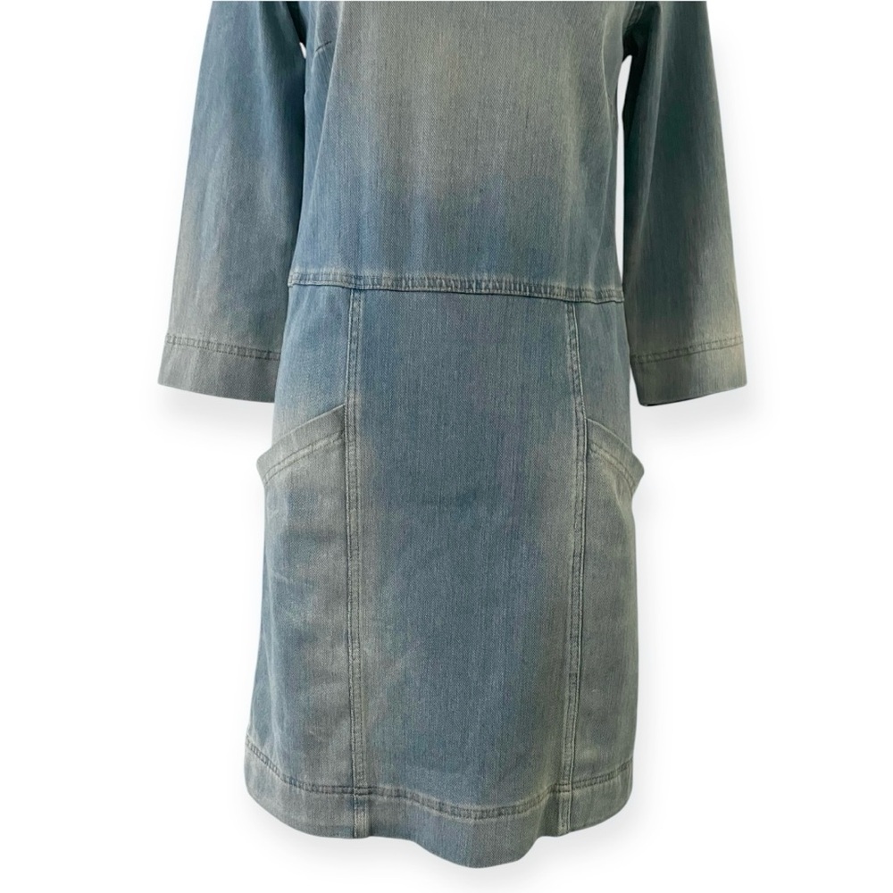 Anthropologie Adriano Goldschmied Dreamknit Cocoon denim a-line dress blue S - Picture 5 of 8